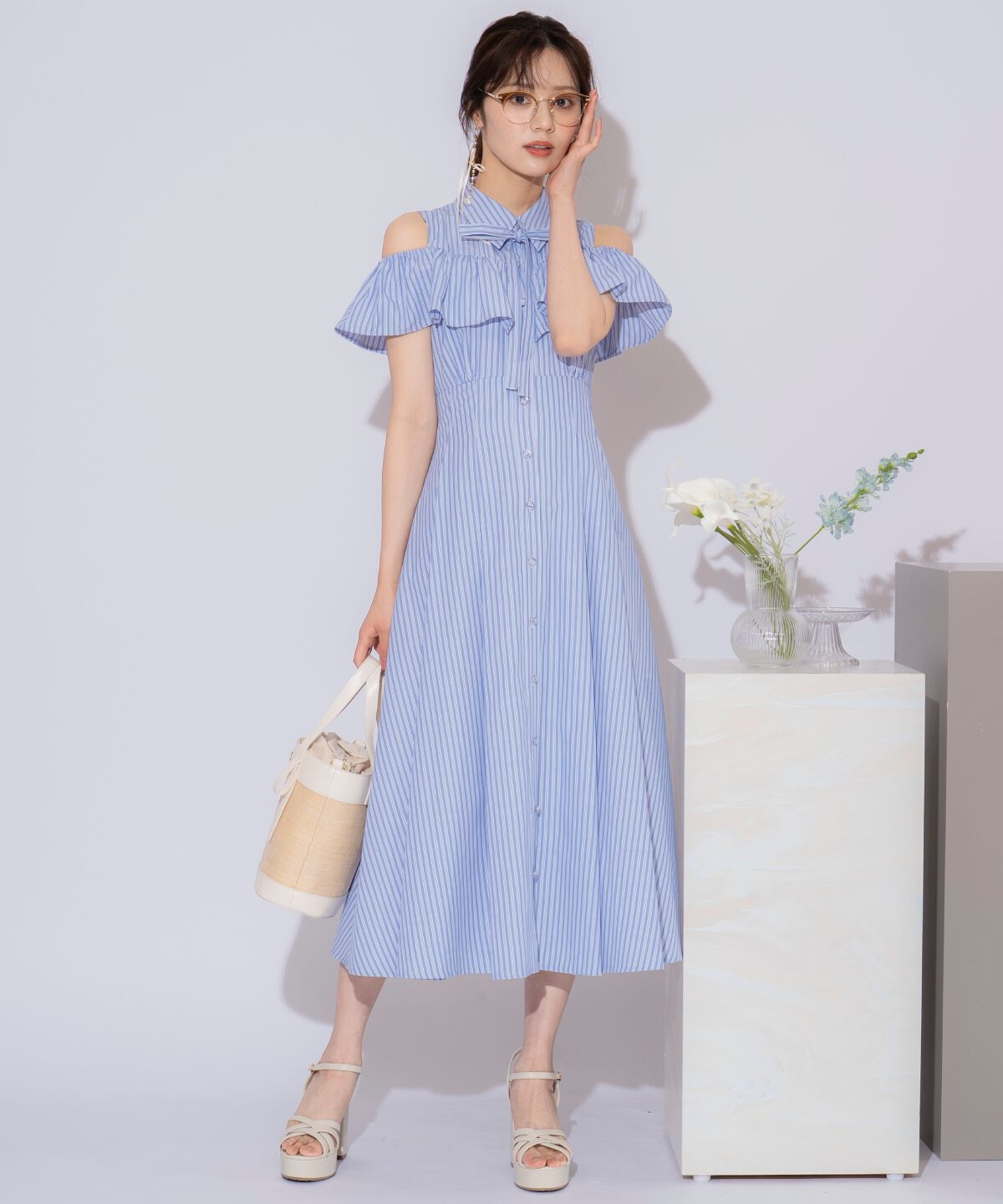 WILLSELECTION「２WAYスリーブストライプシャツワンピース」|ワンピース|