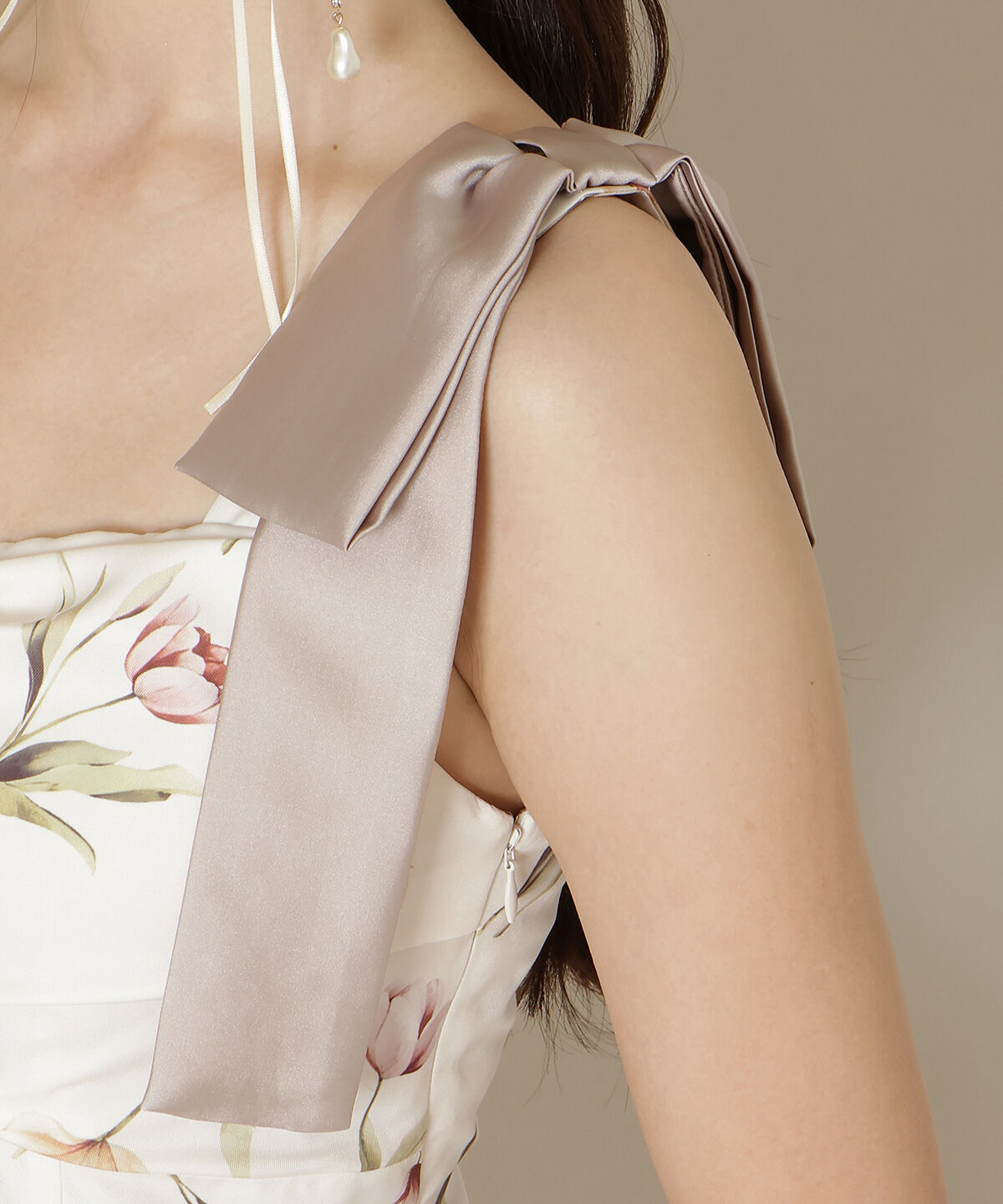 WILLSELECTION「リボンショルダーチューリップフレアワンピース」|ワンピース|