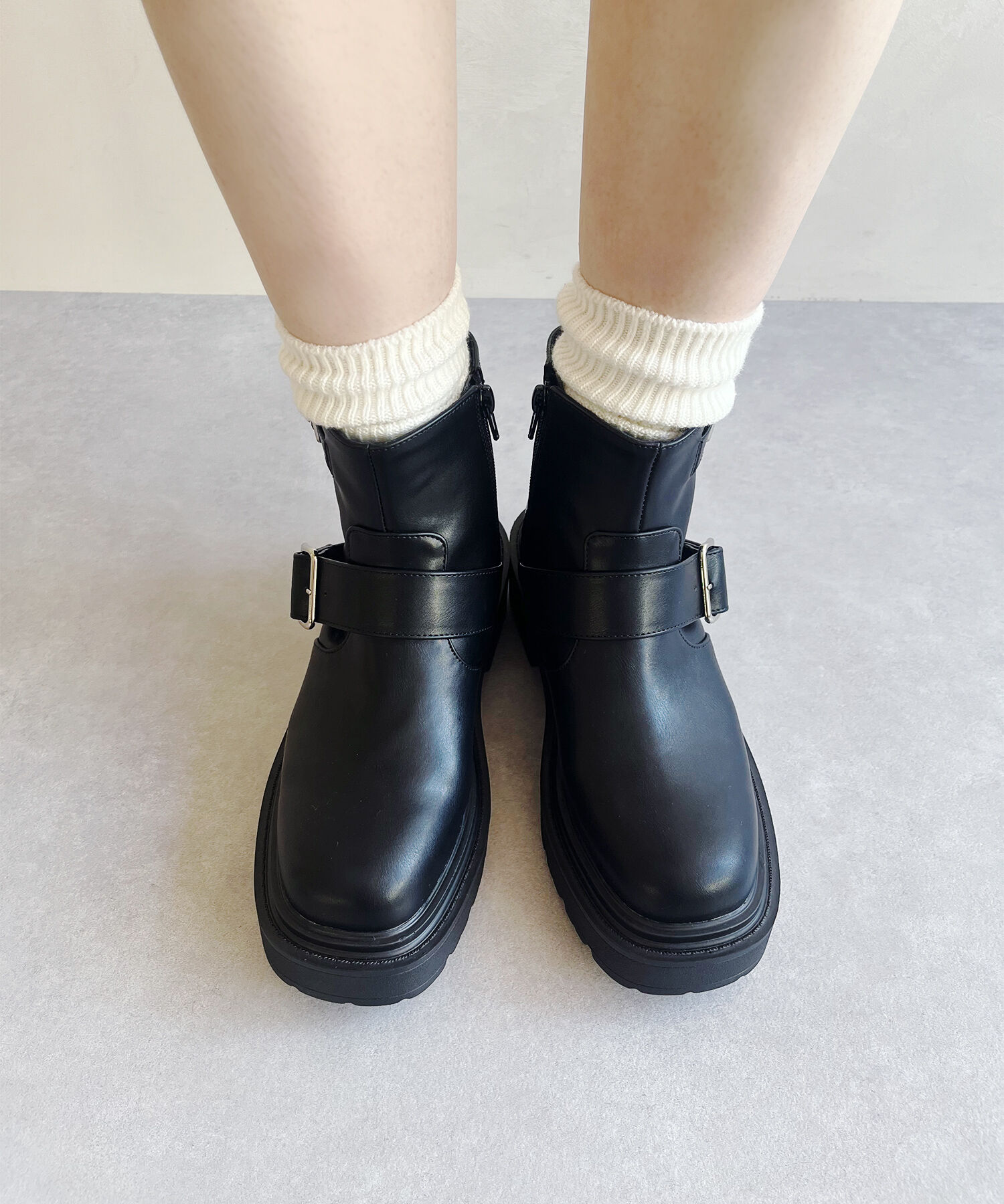 ORiental TRaffic「ダブルベルエンジニアトショートブーツ/41423」|ショートブーツ|