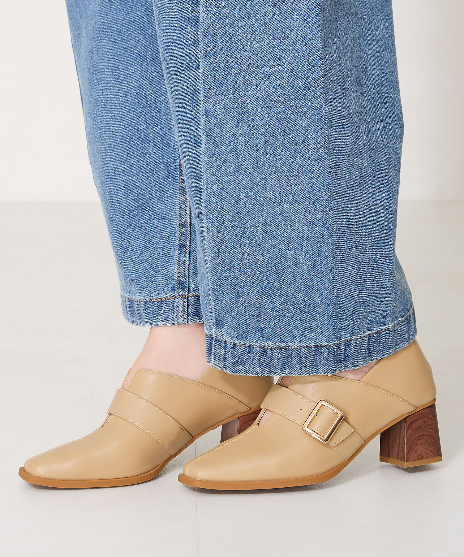 ORiental TRaffic「ウッドヒールベルトパンプス/51103 パンプス トレンド 人気 売れてる」|パンプス|