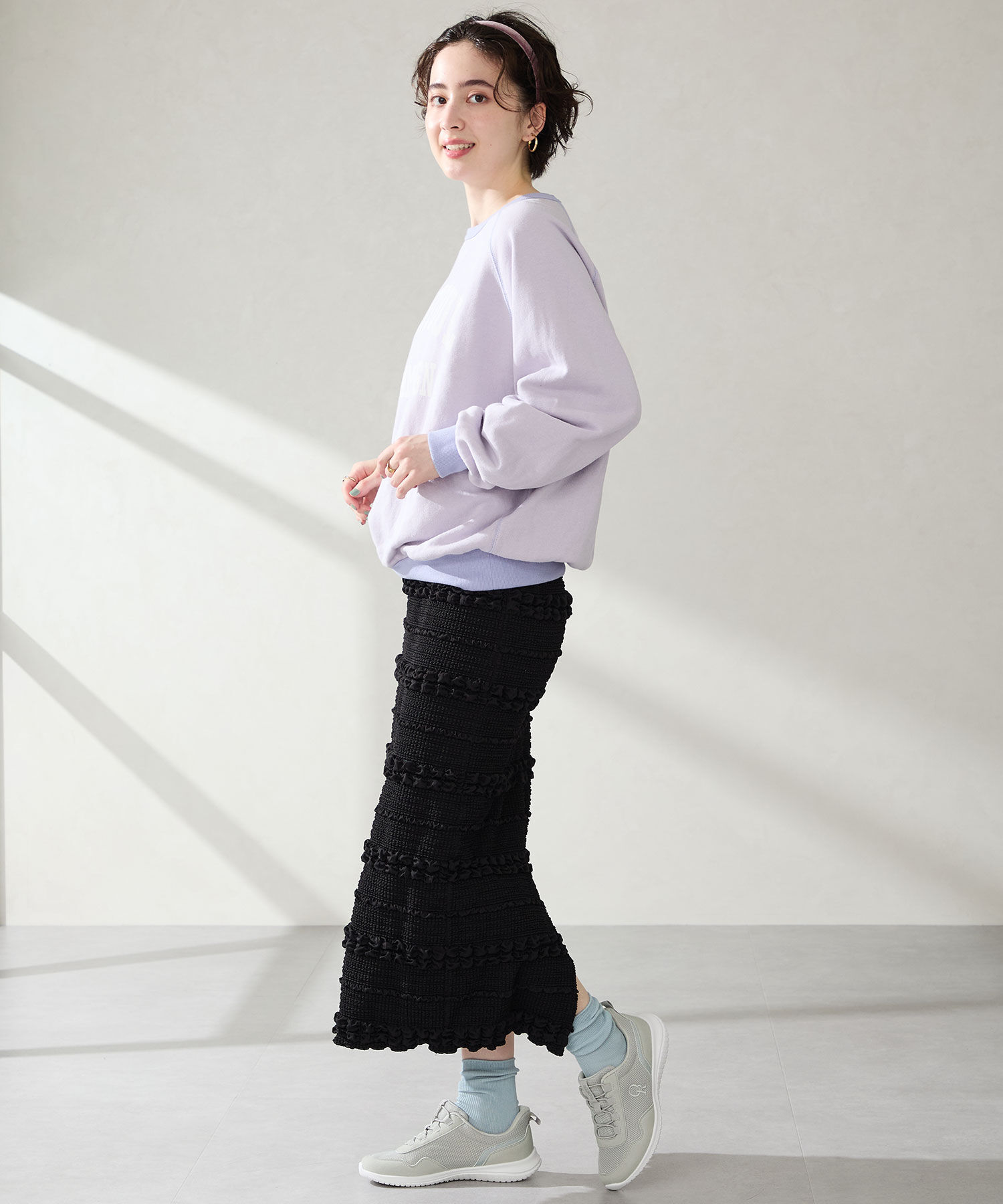 ORiental TRaffic「【瞬間フィット】 ゴム シューレース スニーカー /OT3786 ハンズフリー」|スニーカー|