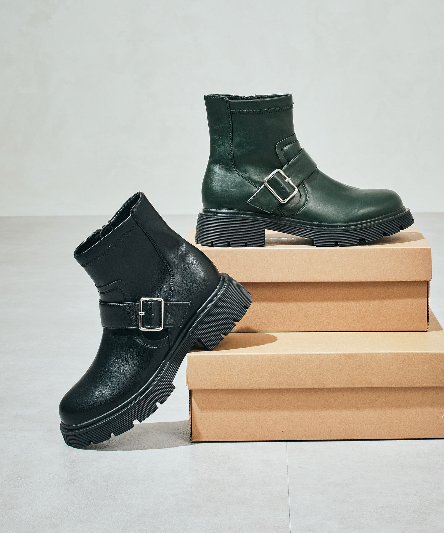 ORiental TRaffic「エンジニアト ショートブーツ /51411　ゆったり」|ショートブーツ|