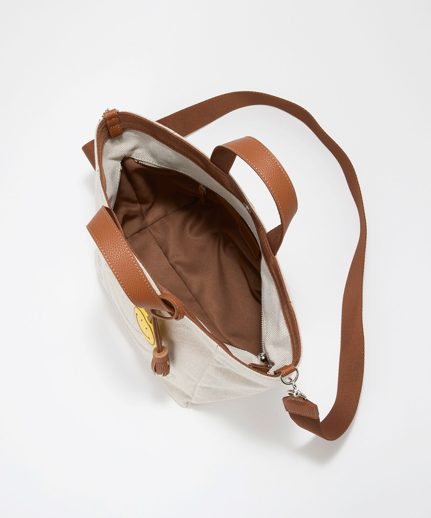 TOPKAPI BREATH「【Breath TOPKAPI】SMILE COLLECTION エンボス スマイル 2way トートバッグ /スマイルチャーム付き」|トートバッグ|