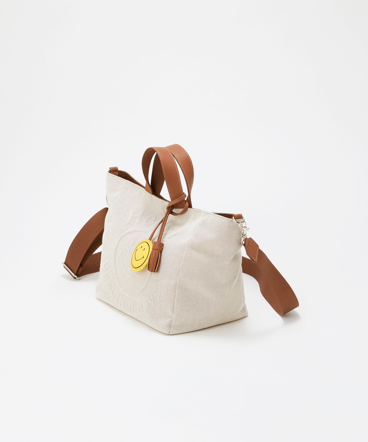 TOPKAPI BREATH「【Breath TOPKAPI】SMILE COLLECTION エンボス スマイル 2way トートバッグ /スマイルチャーム付き」|トートバッグ|