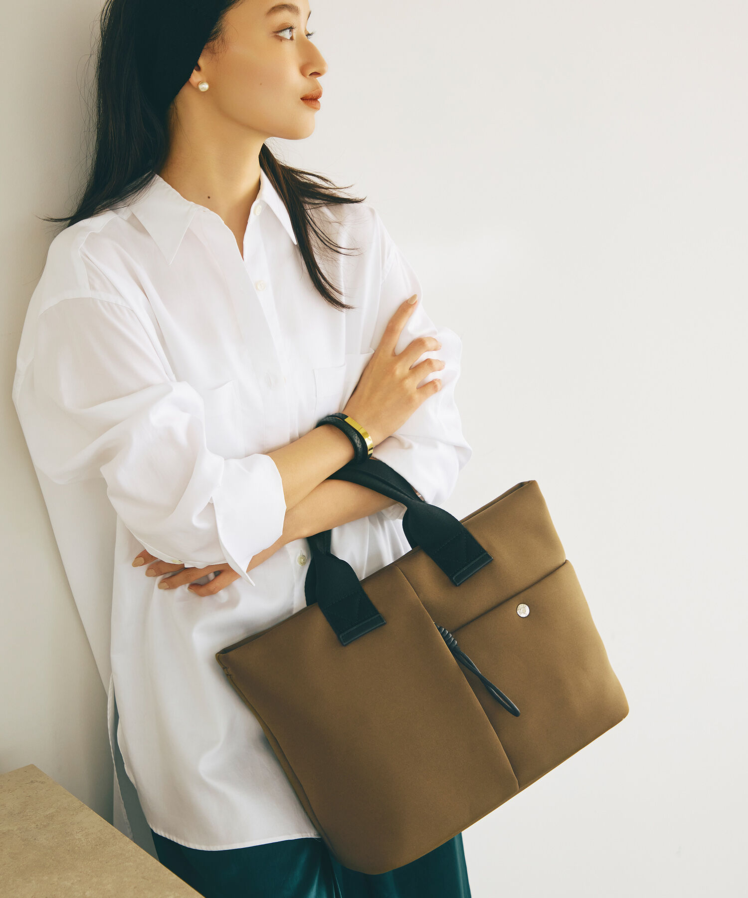 TOPKAPI BREATH「【Breath TOPKAPI】SORT ソート ネオプレン 2way A4 トートバッグ」|トートバッグ|カーキブラウン