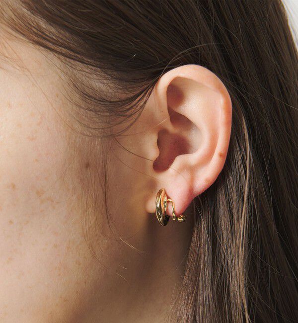UNITED ARROWS「カービングC イヤリング」|イヤリング|GOLD