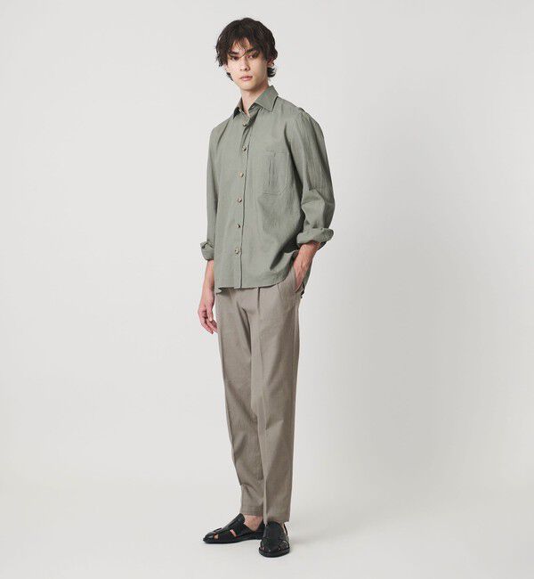 UNITED ARROWS「ツイル カルゼ ２プリーツ キャロット パンツ」|チノ|