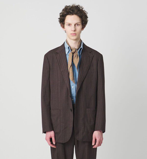 UNITED ARROWS「＜District＞ウォッシュド トロピカルウール シングル 2ボタン テーラードジャケット」|テーラードジャケット|DK.BROWN