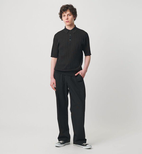 UNITED ARROWS「シャーリーカーン ワイドリブ ニットポロシャツ」|ポロシャツ|