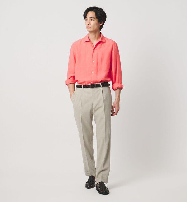 UNITED ARROWS「LIBECO リネン オープンカラー シャツ」|シャツ・ブラウス|