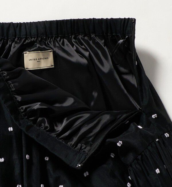 UNITED ARROWS「2トーン ドット ジャガード フレアスカート」|フレア|