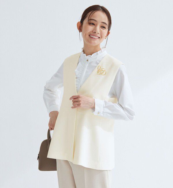 UNITED ARROWS green label relaxing「［size SHORTあり］fleurie(フルリー) ペプラム ジレ」|ベスト・ジレ|