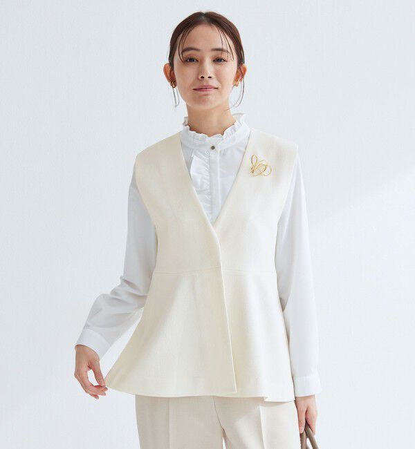 UNITED ARROWS green label relaxing「［size SHORTあり］fleurie(フルリー) ペプラム ジレ」|ベスト・ジレ|