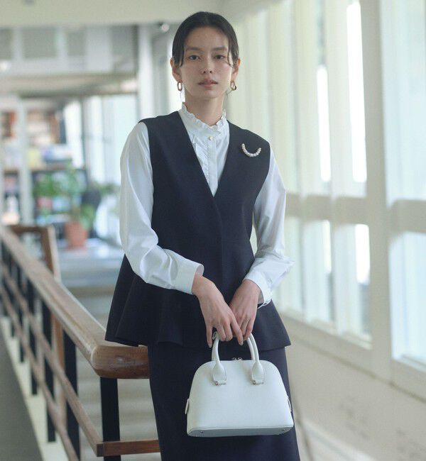 UNITED ARROWS green label relaxing「［size SHORTあり］fleurie(フルリー) ペプラム ジレ」|ベスト・ジレ|