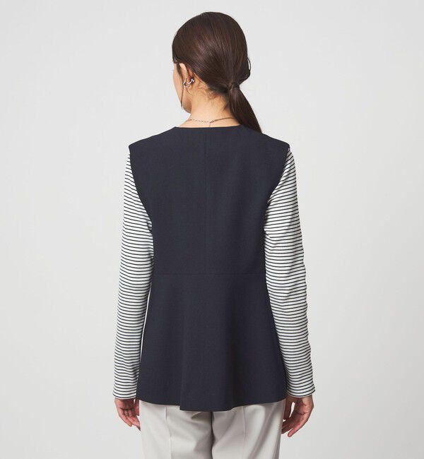 UNITED ARROWS green label relaxing「［size SHORTあり］fleurie(フルリー) ペプラム ジレ」|ベスト・ジレ|