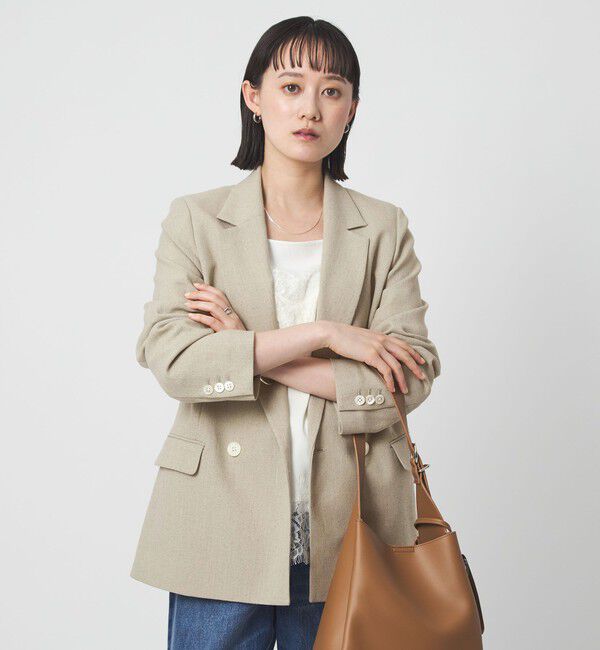 UNITED ARROWS green label relaxing「［size SHORTあり］Greed グリード メランジ ダブル ジャケット」|テーラードジャケット|