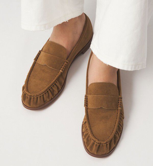 UNITED ARROWS green label relaxing「ギャザー ローファー」|その他|BEIGE