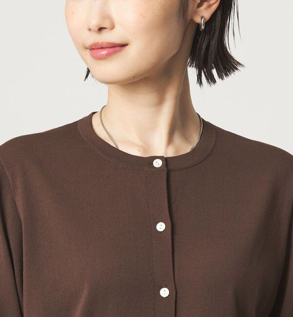 UNITED ARROWS green label relaxing「HIYOKE クルーネック ニット カーディガン マシンウォッシャブル 接触冷感 UVカット 遮熱」|カーディガン|