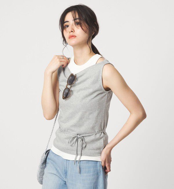 UNITED ARROWS green label relaxing「【別注】＜Plus by ONIT＞ワンショルダー トップス」|Tシャツ・カットソー|MD.GRAY