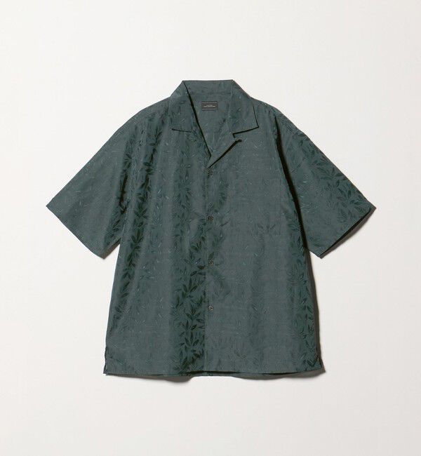 UNITED ARROWS green label relaxing「リネンライク ジャガード オープンカラー 半袖 シャツ」|シャツ・ブラウス|