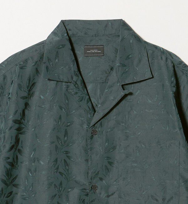 UNITED ARROWS green label relaxing「リネンライク ジャガード オープンカラー 半袖 シャツ」|シャツ・ブラウス|