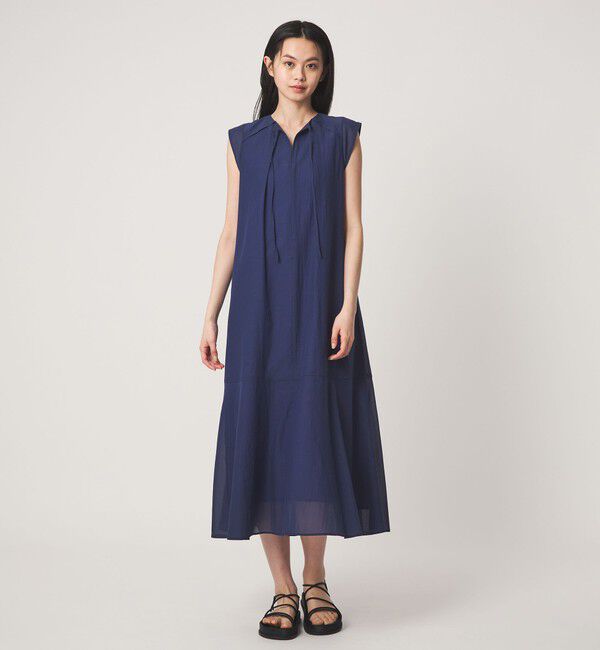 EMMEL REFINES「＜EMMEL REFINES＞EM C/PEシフォン 2WAY ワンピース」|ワンピース|NAVY
