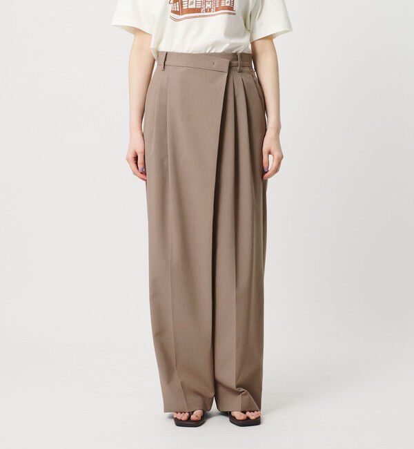 BEAUTY&YOUTH UNITED ARROWS「ポプリン 2タック ラップパンツ ウォッシャブル 吸水速乾 接触冷感」|その他|