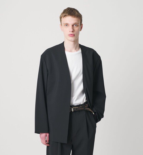 MONKEY TIME「RENU TROシリーズ ラペルレス ジャケット -セットアップ対応-」|テーラードジャケット|