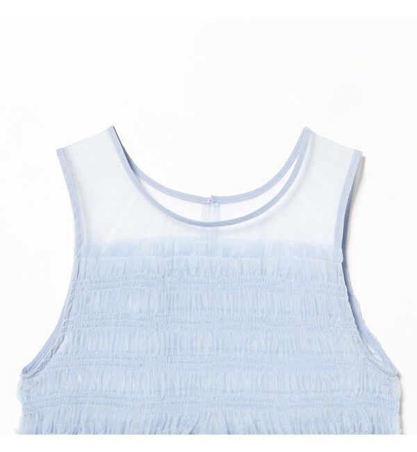 Ray BEAMS 「チュール シャーリング ノースリーブ」|Tシャツ・カットソー|