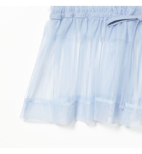 Ray BEAMS 「チュール シャーリング ノースリーブ」|Tシャツ・カットソー|