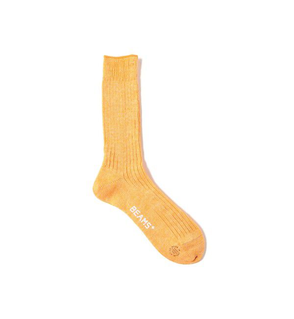 BEAMS PLUS「ニュー リネン ソックス」|ソックス|YELLOW