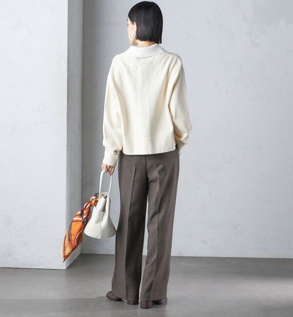 SHIPS for women「〈手洗い可能〉シャーク ツイード タック パンツ」|その他|