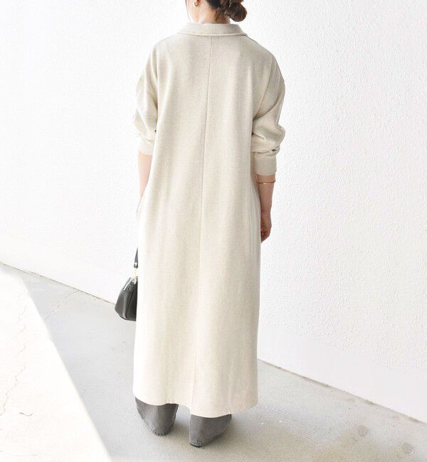 SHIPS any「SHIPS any:〈洗濯機可能〉USA コットン 裏起毛 ハーフジップ ワンピース」|ワンピース|