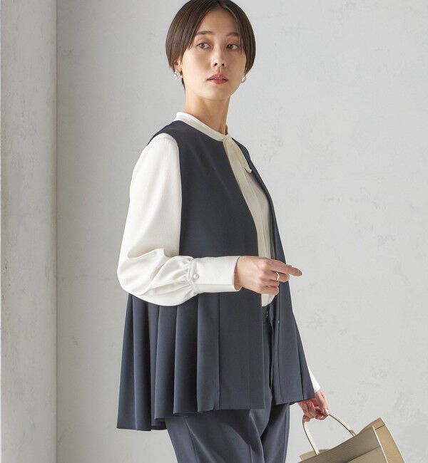 SHIPS for women「ダブル クロス ジレ （セレモニー対応可）」|ベスト・ジレ|