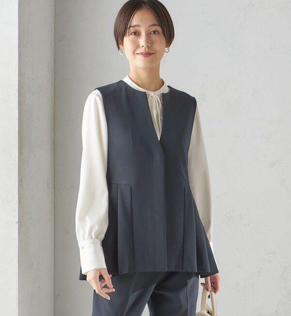 SHIPS for women「ダブル クロス ジレ （セレモニー対応可）」|ベスト・ジレ|