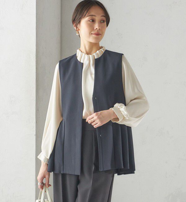 SHIPS for women「ダブル クロス ジレ （セレモニー対応可）」|ベスト・ジレ|