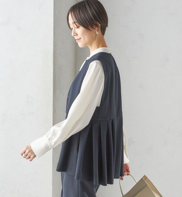 SHIPS for women「ダブル クロス ジレ （セレモニー対応可）」|ベスト・ジレ|