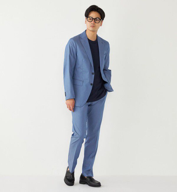 SHIPS Colors 「SHIPS Colors:〈洗濯機可能〉デニム ライク スラックス(セットアップ対応可能)」|スラックス|