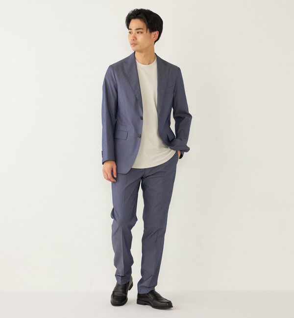 SHIPS Colors 「SHIPS Colors:〈洗濯機可能〉デニム ライク スラックス(セットアップ対応可能)」|スラックス|