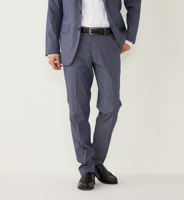 SHIPS Colors 「SHIPS Colors:〈洗濯機可能〉デニム ライク スラックス(セットアップ対応可能)」|スラックス|