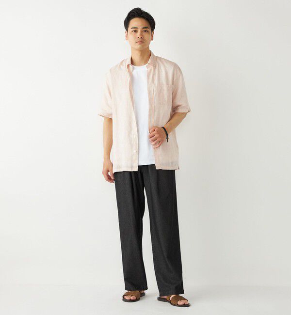 SHIPS Colors 「SHIPS Colors:リネン ボタンダウン ショートスリーブ シャツ」|シャツ・ブラウス|