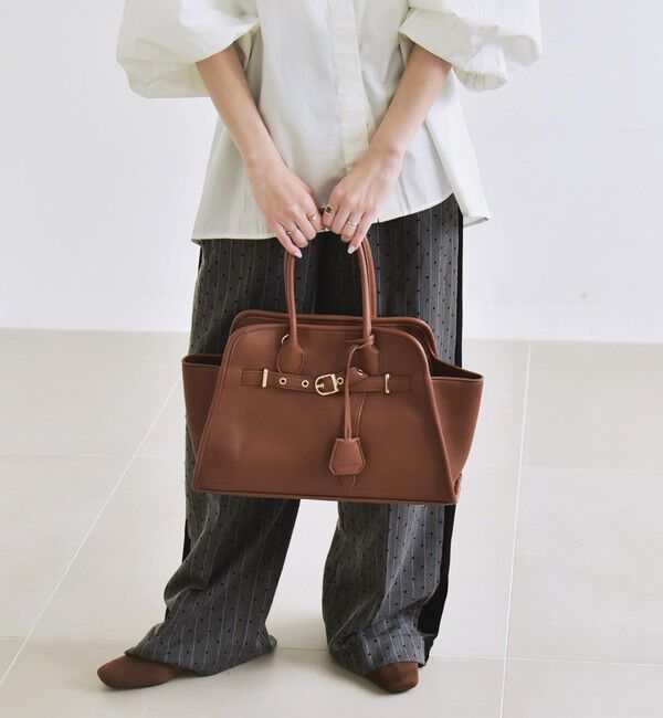 quaranciel「quaranciel: 2way 金具 ベルト スクエア トート バッグ（A4対応）」|トートバッグ|