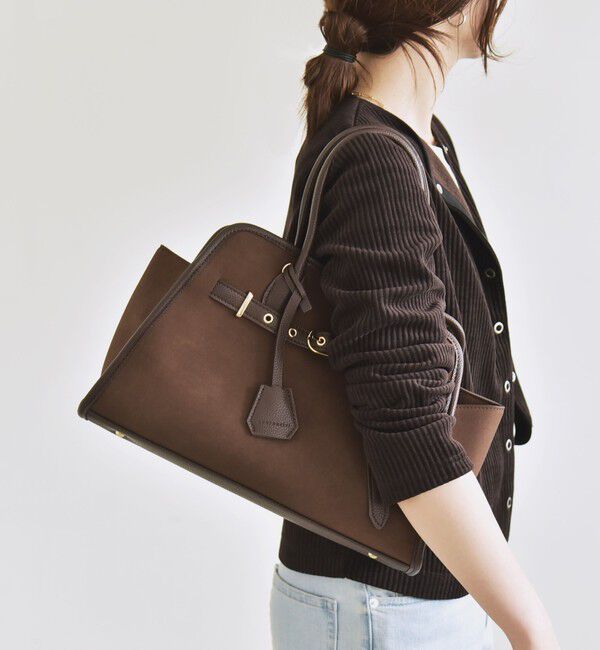 quaranciel「quaranciel: 2way 金具 ベルト スクエア トート バッグ（A4対応）」|トートバッグ|