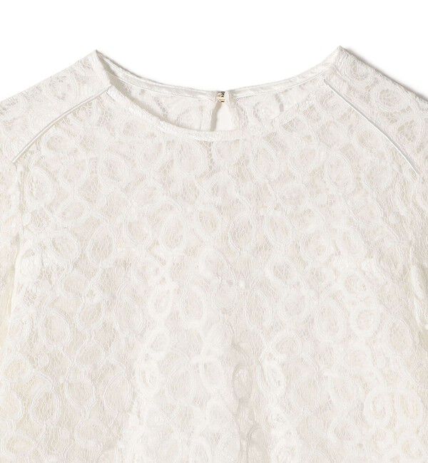 SHIPS for women「〈手洗い可能〉トゥワール コード レース ブラウス（ホワイト）」|シャツ・ブラウス|