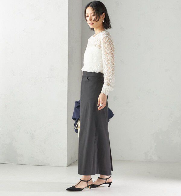 SHIPS for women「〈手洗い可能〉トゥワール コード レース ブラウス（ホワイト）」|シャツ・ブラウス|