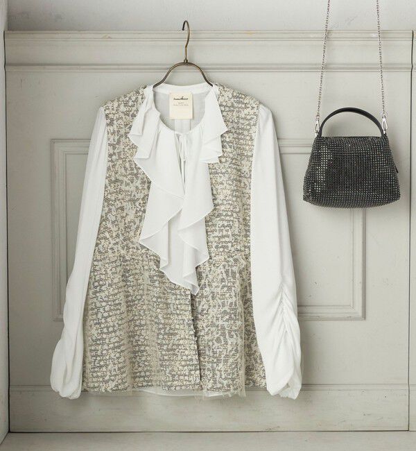 SHIPS for women「【SHIPS別注】troisiemeCHACO: 〈手洗い可能〉ラッフル フリル ブラウス（セレモニー対応可）」|シャツ・ブラウス|