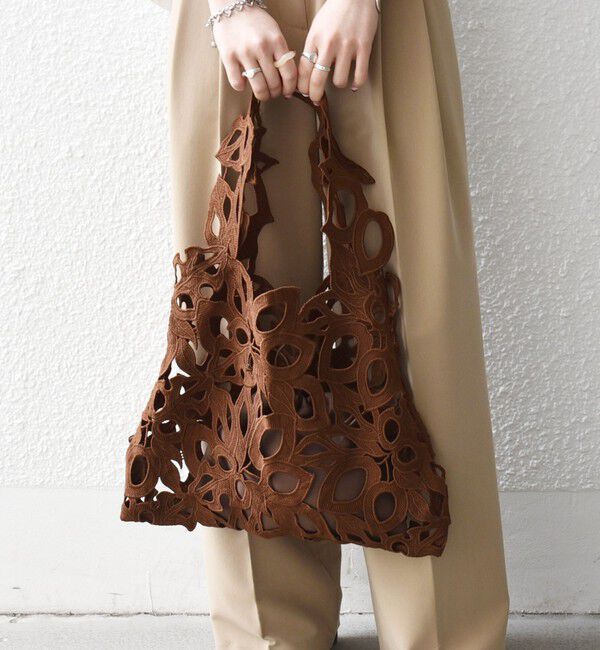 SHIPS any「《予約》SHIPS any: A4 カットワーク レース トート」|トートバッグ|