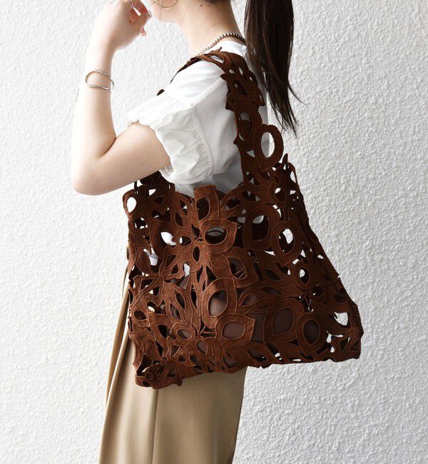 SHIPS any「《予約》SHIPS any: A4 カットワーク レース トート」|トートバッグ|