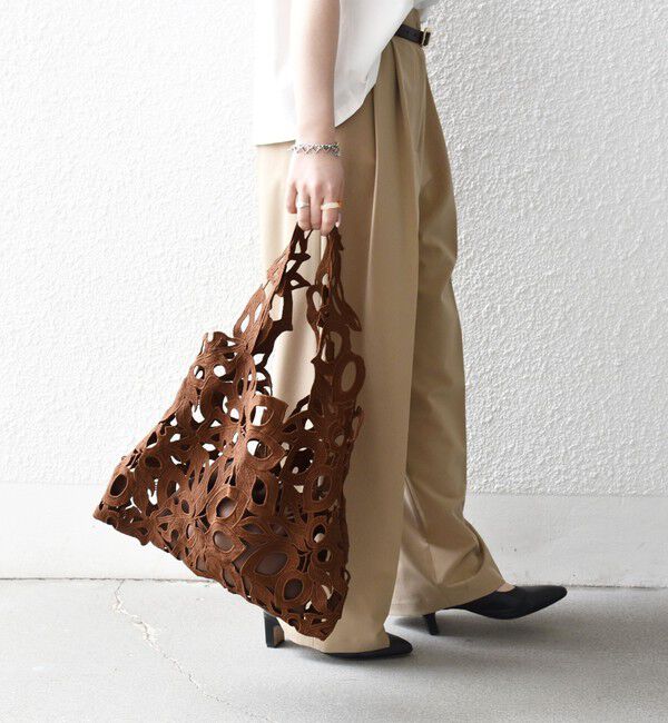 SHIPS any「《予約》SHIPS any: A4 カットワーク レース トート」|トートバッグ|