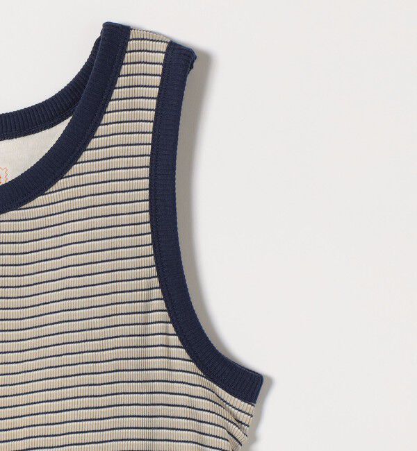 SHIPS any「Healthknit:〈洗濯機可能〉カップ付き リブ ボーダー タンクトップ」|インナー|